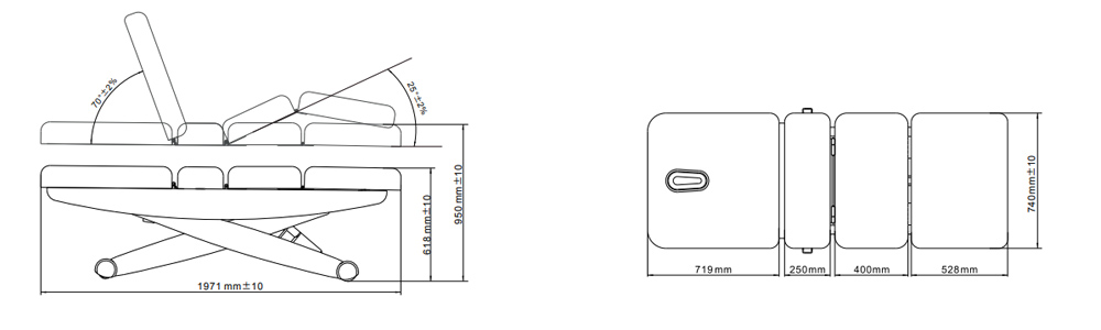 Cyx beauty table: Measurements